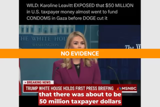 A viral claim circulating online suggests that the Trump administration uncovered a plan to spend $50 million in U.S. taxpayer money on condoms for Gaza.